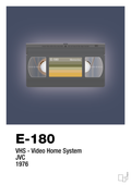 Videobånd e-180 - petrol-Retro-A1two3