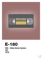 plakat: videobånd e-180 - plum-Retro-A1two3