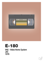 plakat: videobånd e-180 - powder-Retro-A1two3