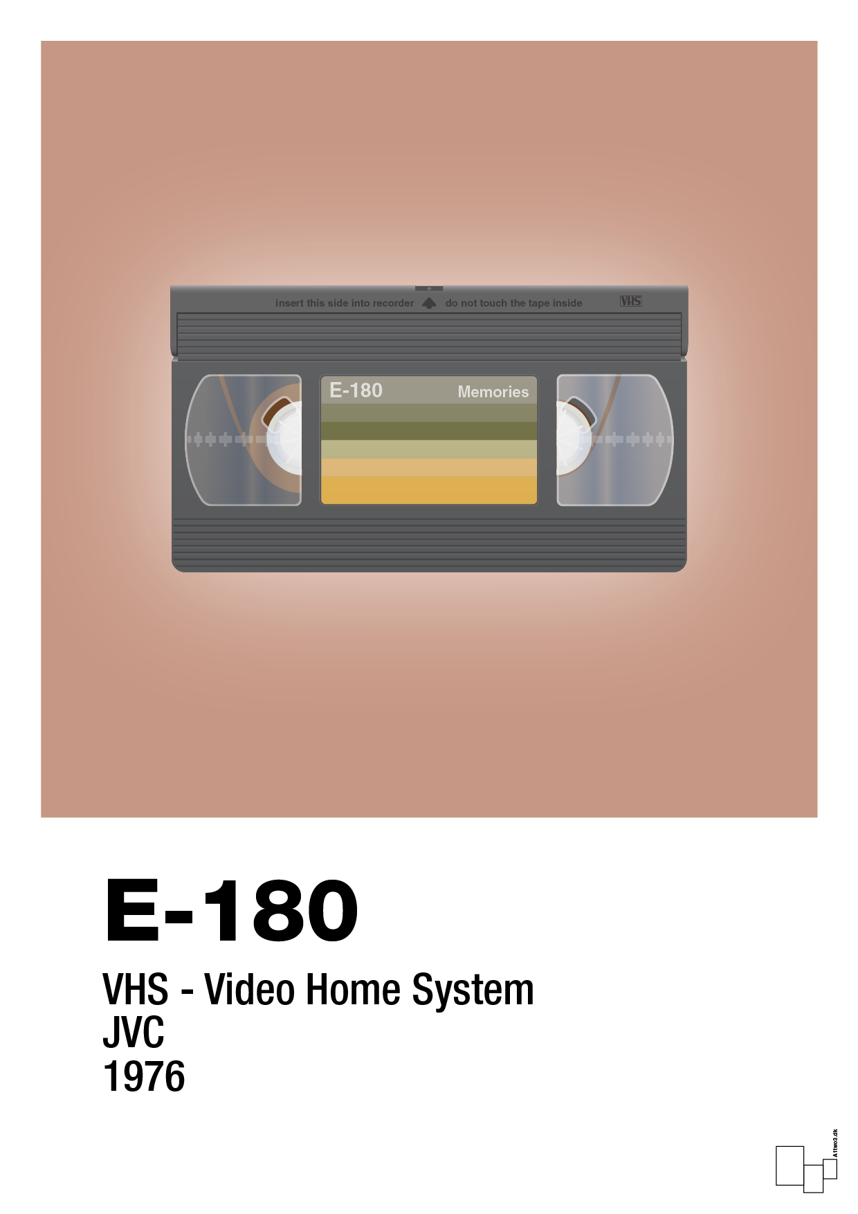 plakat: videobånd e-180 - powder-Retro-A1two3