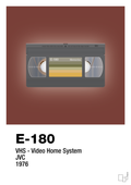 plakat: videobånd e-180 - red pepper-Retro-A1two3