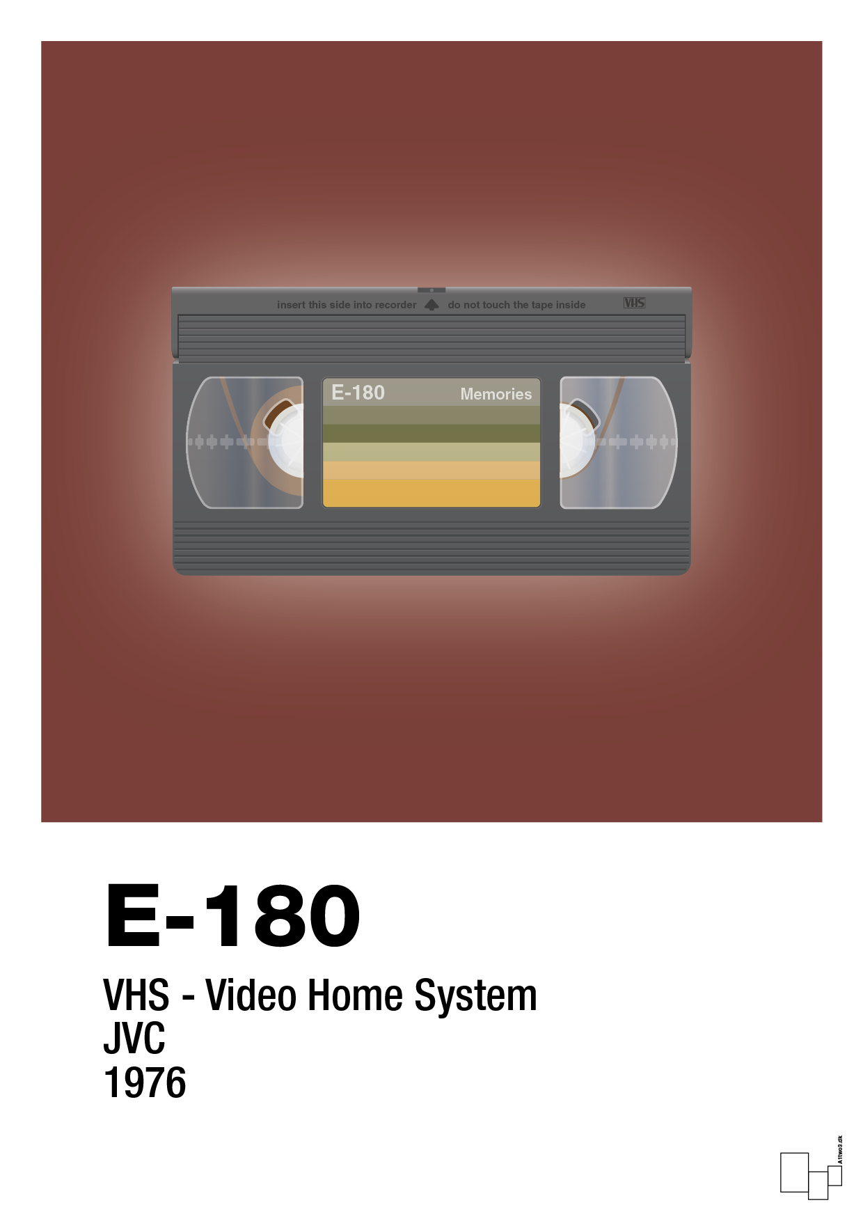 plakat: videobånd e-180 - red pepper-Retro-A1two3