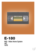 plakat: videobånd e-180 - rumba orange-Retro-A1two3
