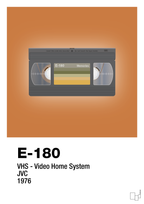 plakat: videobånd e-180 - rumba orange-Retro-A1two3