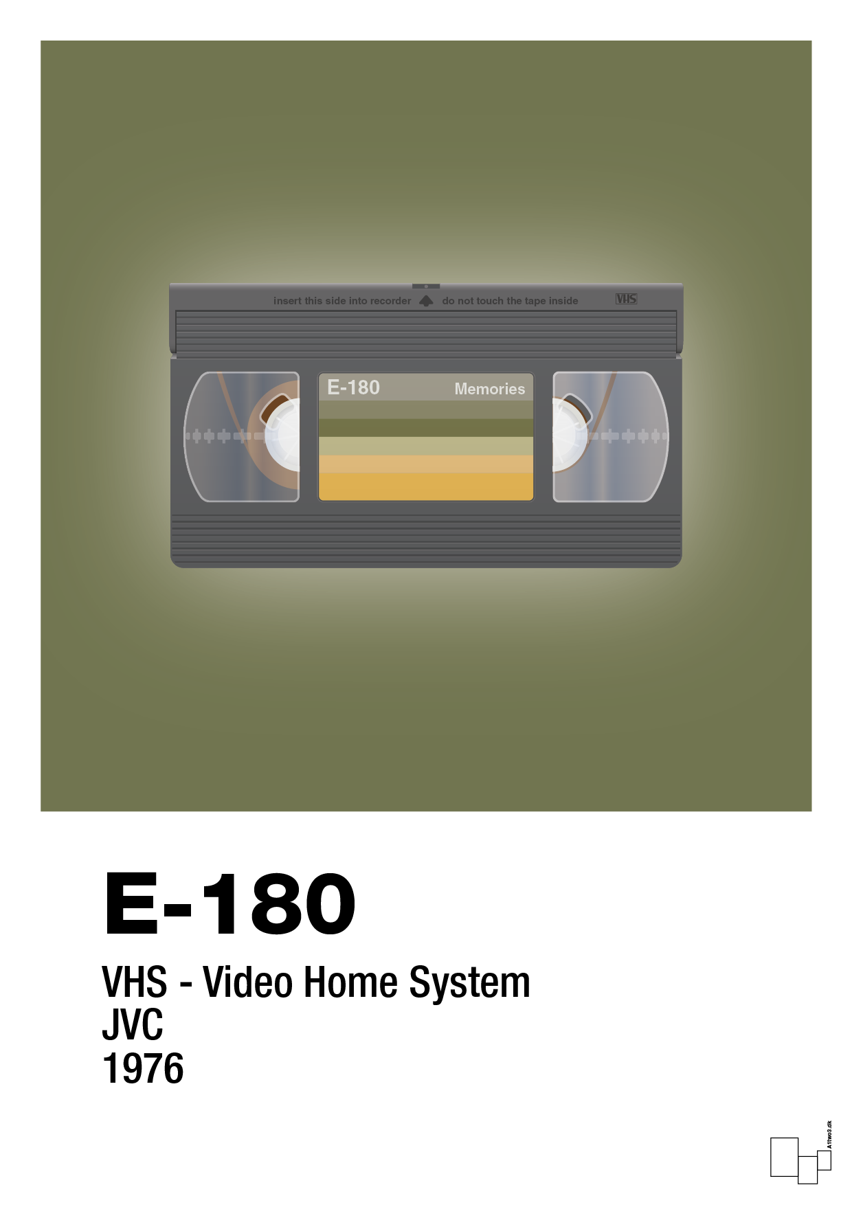plakat: videobånd e-180 - secret meadow-Retro-A1two3