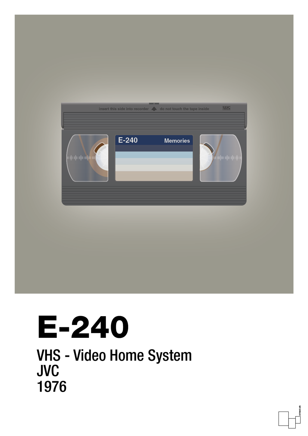 plakat: videobånd e-240 - battleship gray-Retro-A1two3
