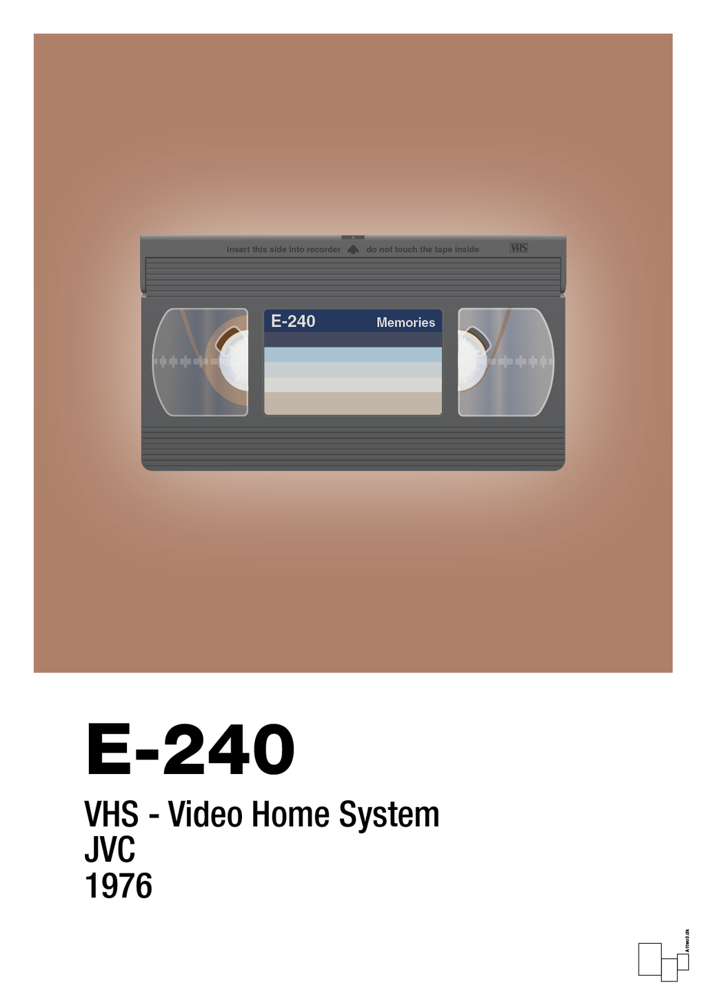 plakat: videobånd e-240 - cider spice-Retro-A1two3