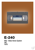 plakat: videobånd e-240 - cognac-Retro-A1two3