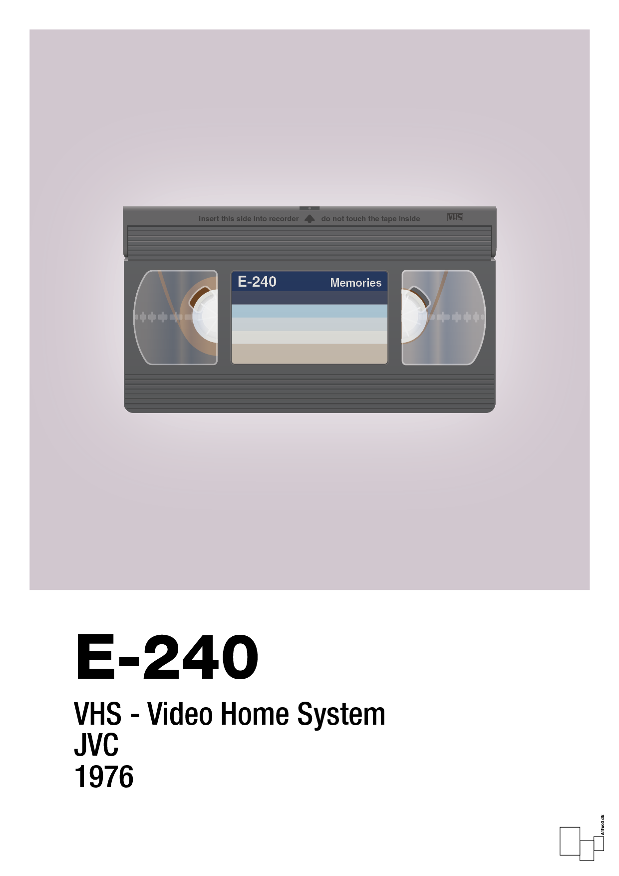 plakat: videobånd e-240 - dusty lilac-Retro-A1two3