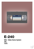 plakat: videobånd e-240 - plum-Retro-A1two3