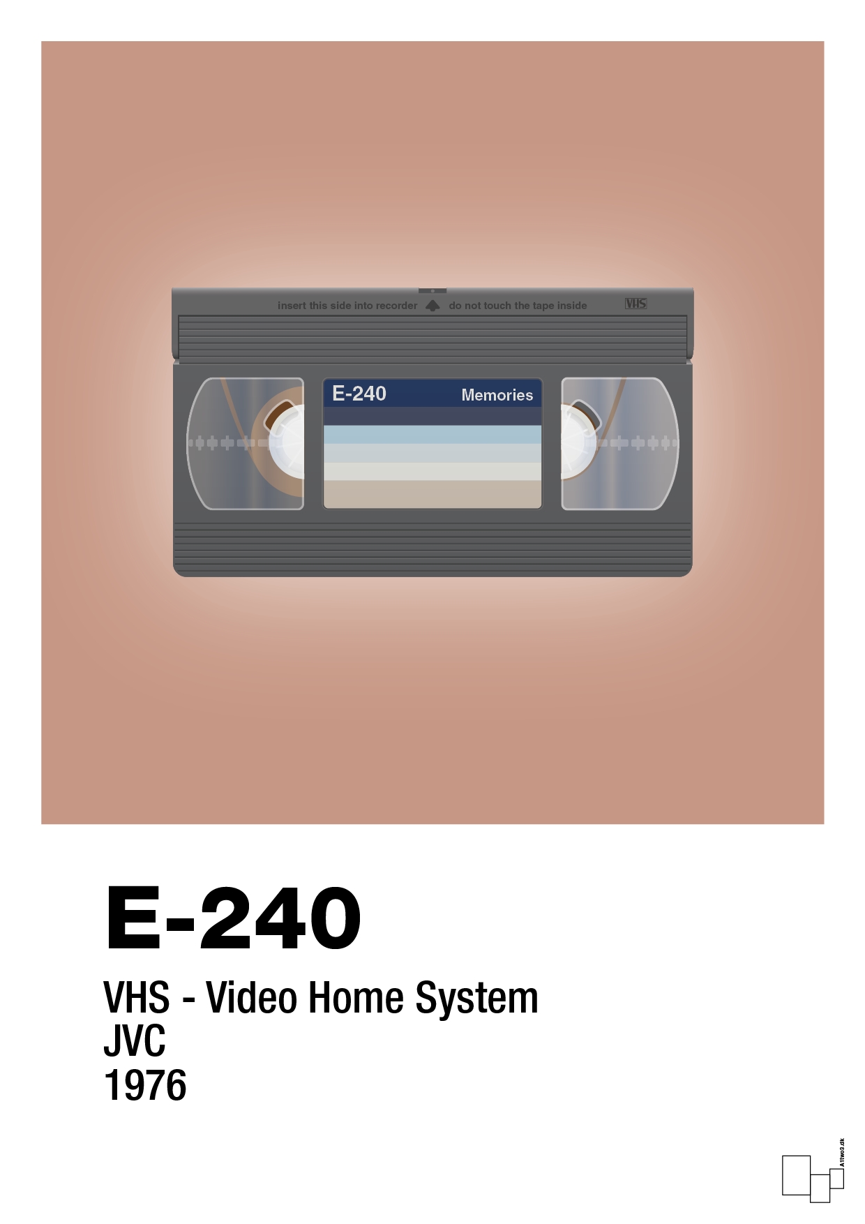 plakat: videobånd e-240 - powder-Retro-A1two3