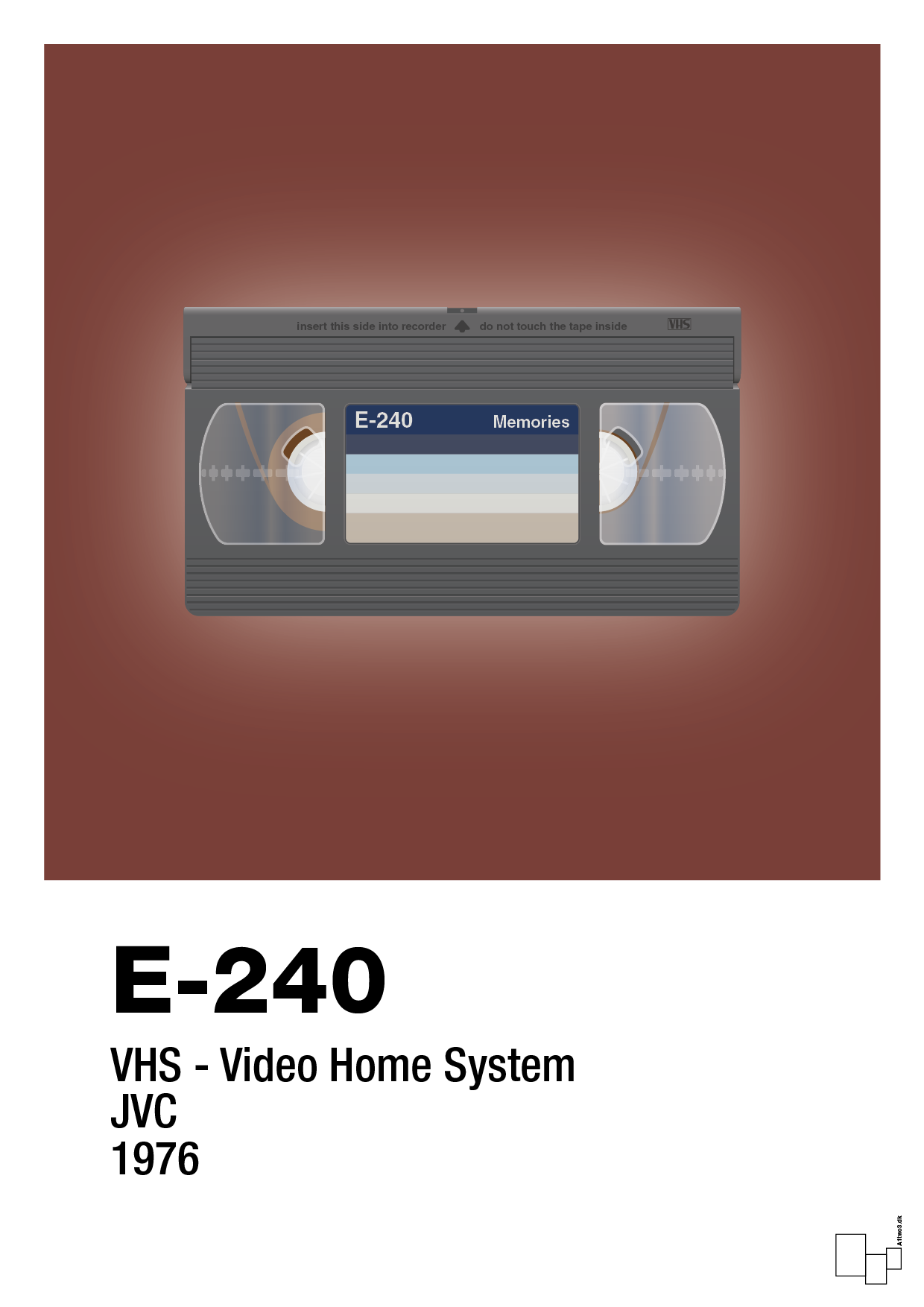 plakat: videobånd e-240 - red pepper-Retro-A1two3