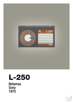 plakat: videobånd l-250 - battleship gray-Retro-A1two3