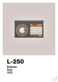 plakat: videobånd l-250 - broken beige-Retro-A1two3