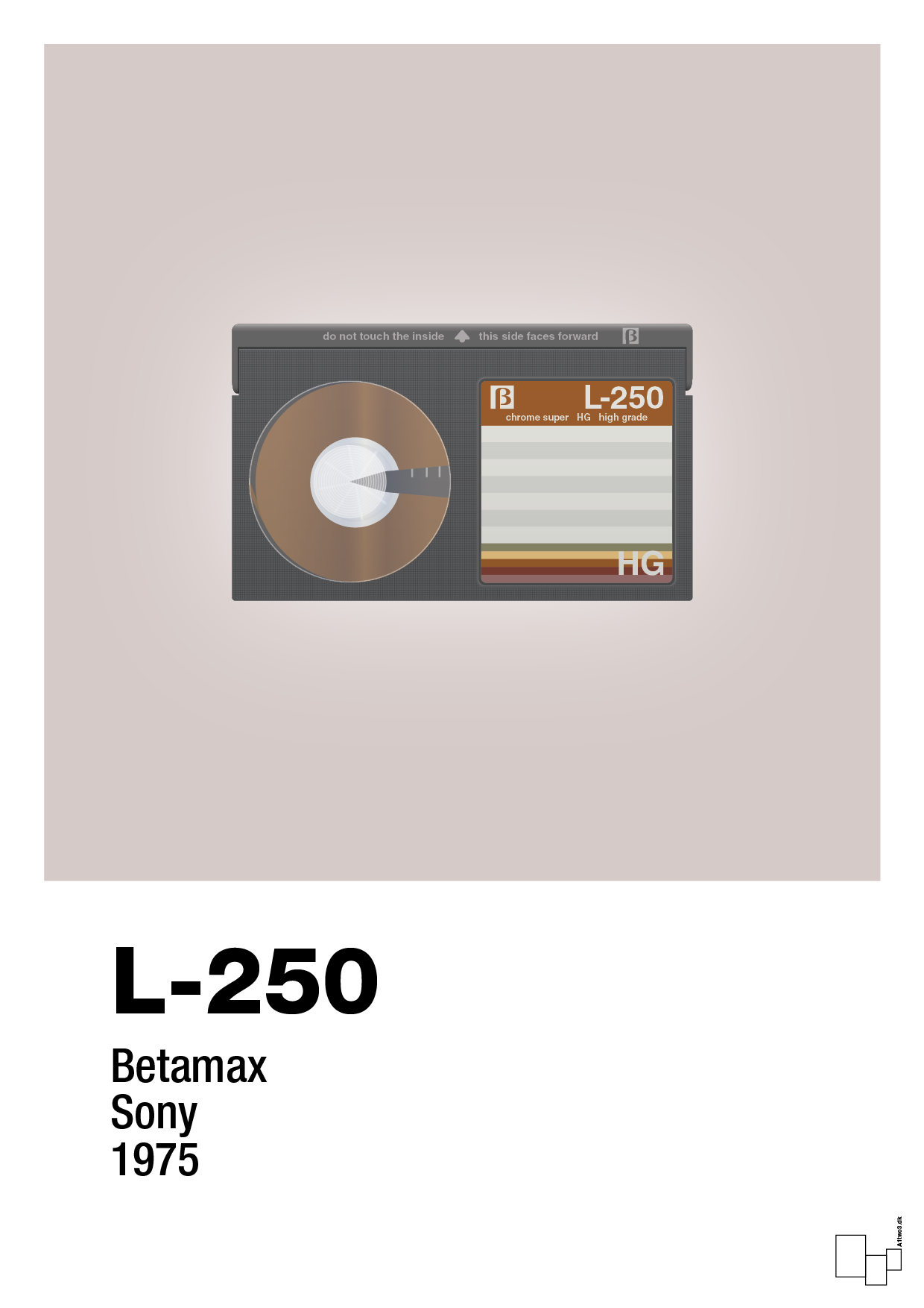 plakat: videobånd l-250 - broken beige-Retro-A1two3