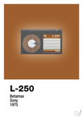 plakat: videobånd l-250 - cognac-Retro-A1two3