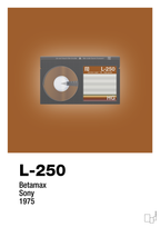 plakat: videobånd l-250 - cognac-Retro-A1two3