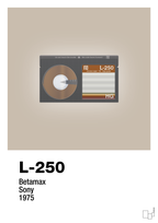 plakat: videobånd l-250 - creamy mushroom-Retro-A1two3