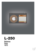 plakat: videobånd l-250 - graphic charcoal-Retro-A1two3