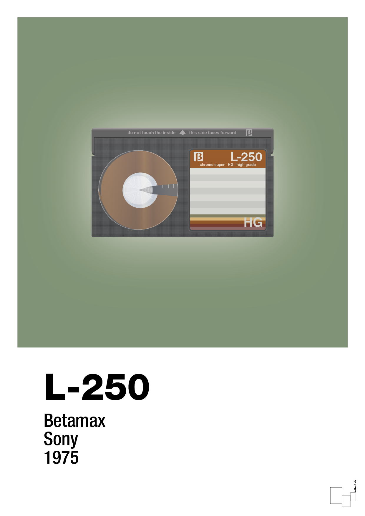 plakat: videobånd l-250 - jade-Retro-A1two3
