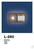 plakat: videobånd l-250 - lapis blue-Retro-A1two3