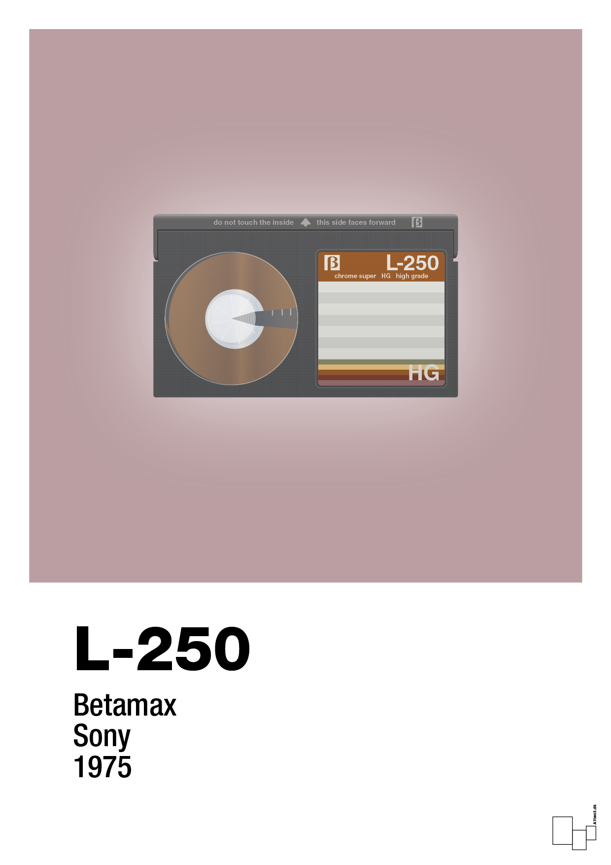 plakat: videobånd l-250 - light rose-Retro-A1two3