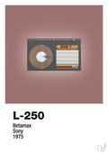 plakat: videobånd l-250 - plum-Retro-A1two3