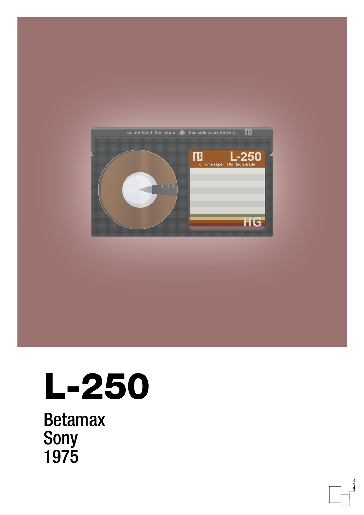 plakat: videobånd l-250 - plum-Retro-A1two3