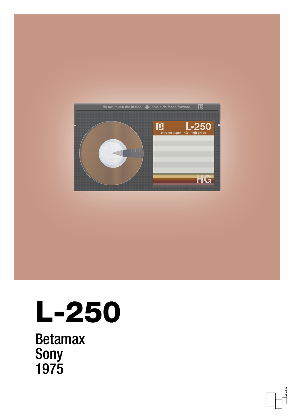 plakat: videobånd l-250 - powder-Retro-A1two3