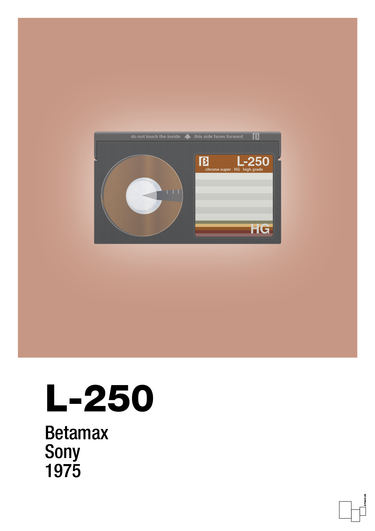 plakat: videobånd l-250 - powder-Retro-A1two3