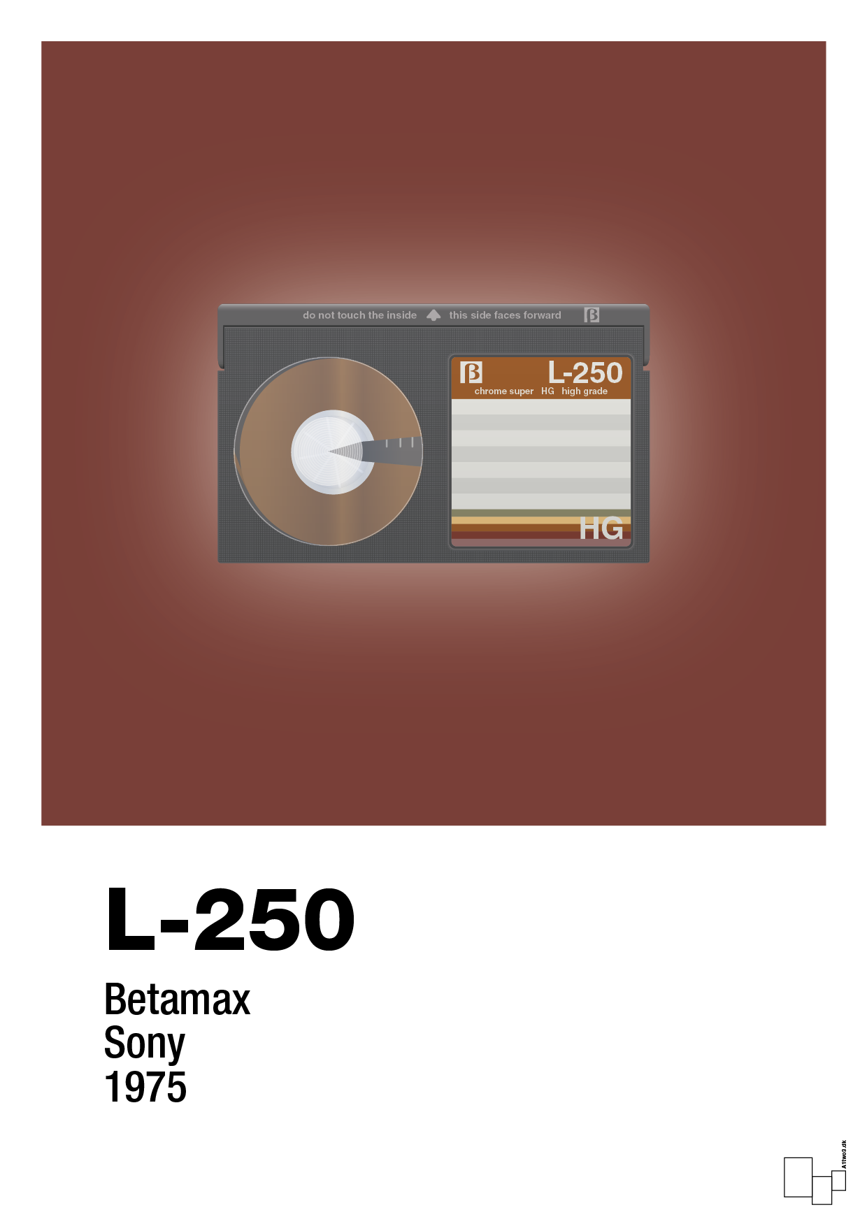 plakat: videobånd l-250 - red pepper-Retro-A1two3