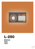 plakat: videobånd l-250 - rumba orange-Retro-A1two3