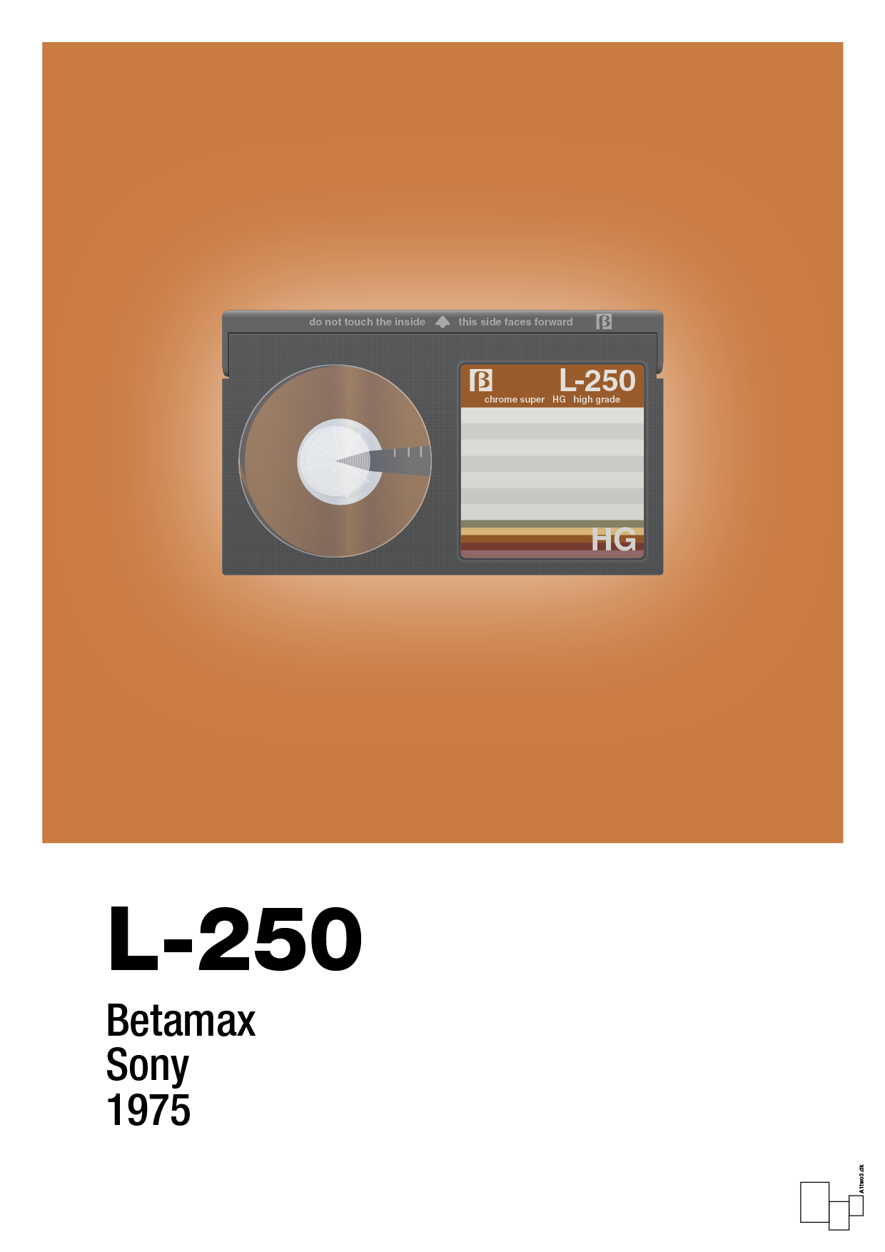 plakat: videobånd l-250 - rumba orange-Retro-A1two3