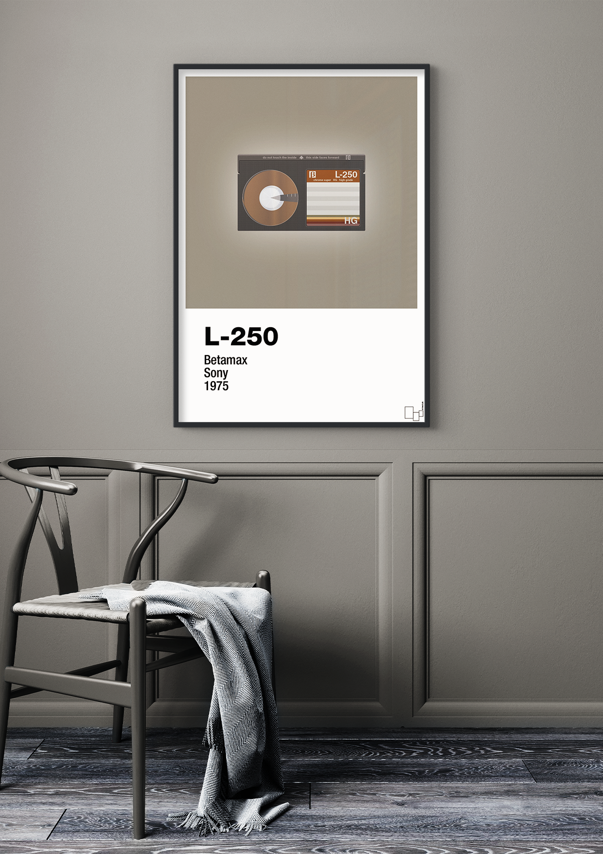 plakat: videobånd l-250 - broken beige-Retro-A1two3