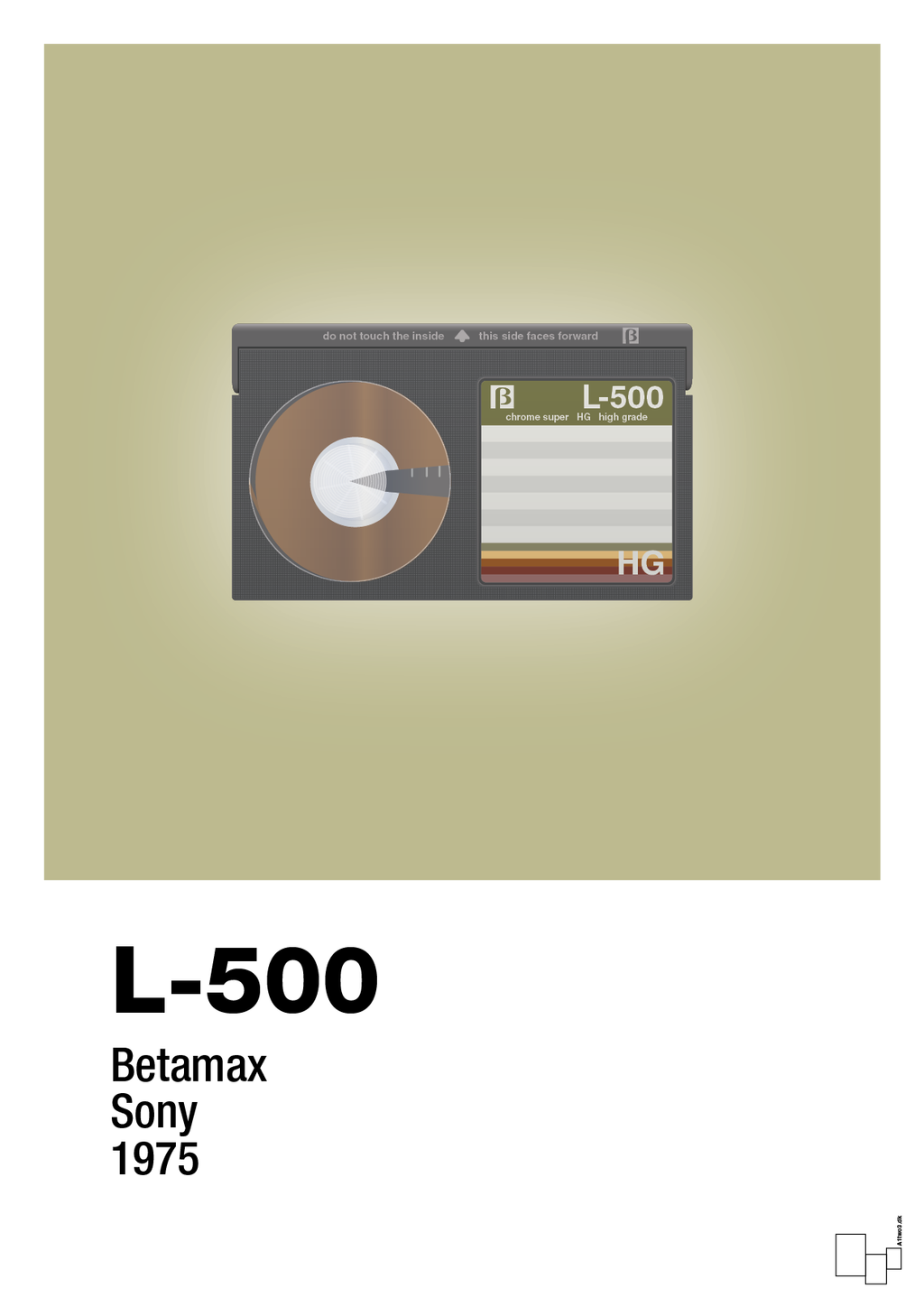 plakat: videobånd l-500 - back to nature-Retro-A1two3