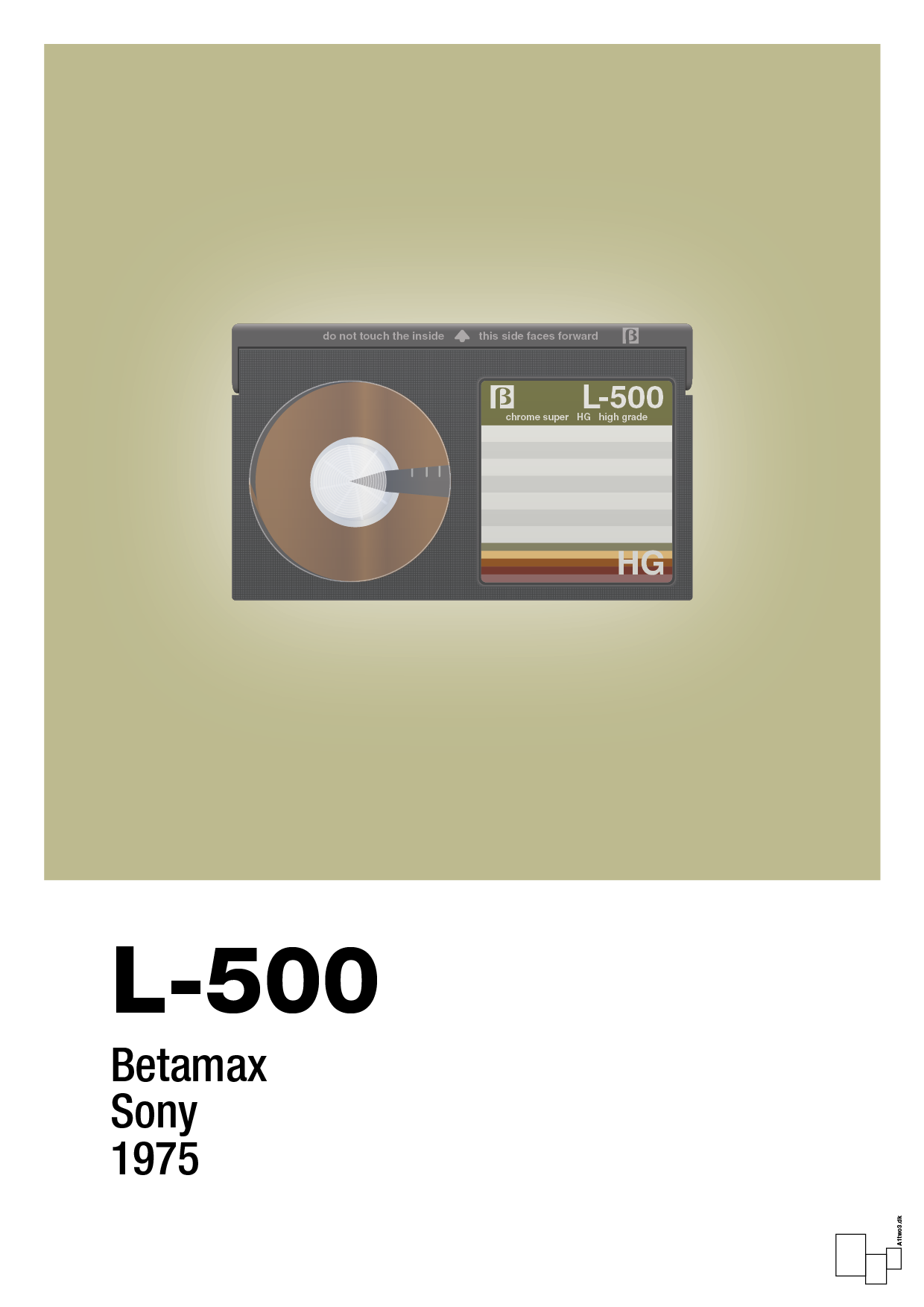 plakat: videobånd l-500 - back to nature-Retro-A1two3