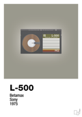 plakat: videobånd l-500 - battleship gray-Retro-A1two3