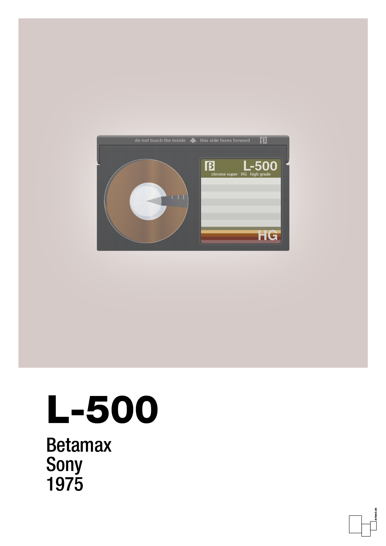 plakat: videobånd l-500 - broken beige-Retro-A1two3