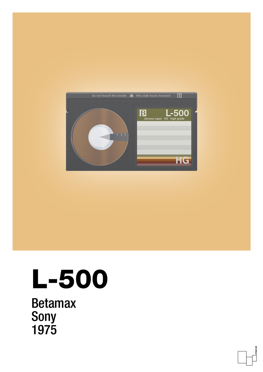 plakat: videobånd l-500 - charismatic-Retro-A1two3