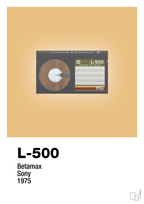 plakat: videobånd l-500 - charismatic-Retro-A1two3