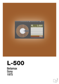 plakat: videobånd l-500 - cognac-Retro-A1two3