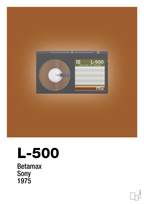 plakat: videobånd l-500 - cognac-Retro-A1two3