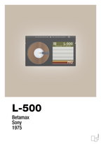 plakat: videobånd l-500 - creamy mushroom-Retro-A1two3