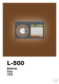 plakat: videobånd l-500 - dark brown-Retro-A1two3