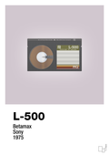 plakat: videobånd l-500 - dusty lilac-Retro-A1two3