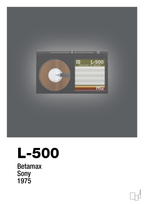 plakat: videobånd l-500 - graphic charcoal-Retro-A1two3