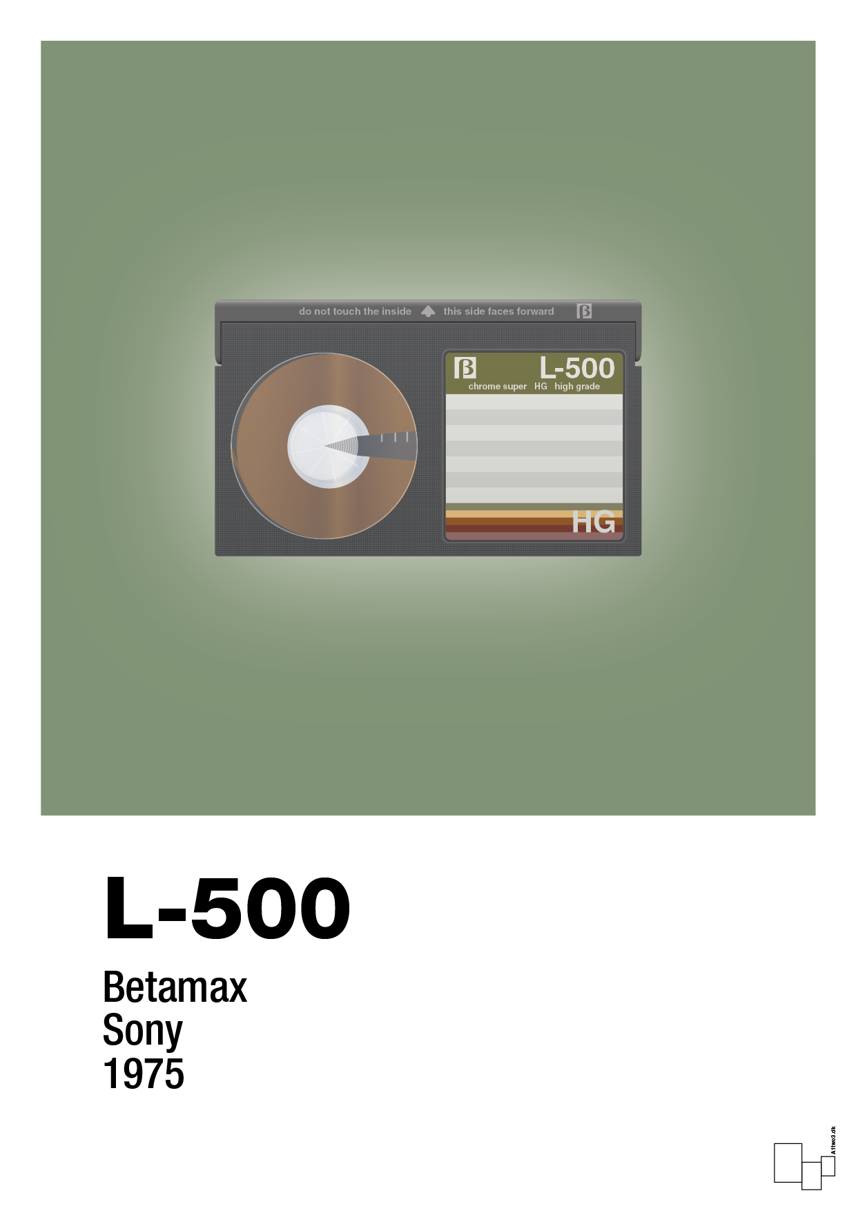 plakat: videobånd l-500 - jade-Retro-A1two3