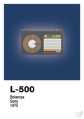 plakat: videobånd l-500 - lapis blue-Retro-A1two3
