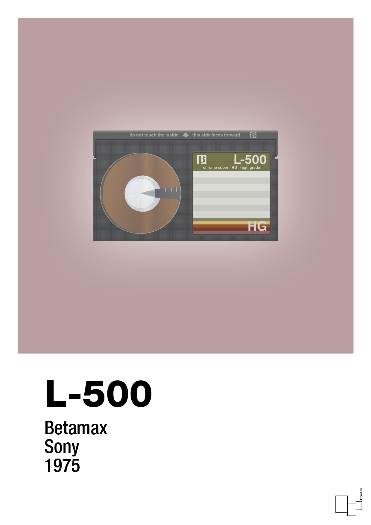 plakat: videobånd l-500 - light rose-Retro-A1two3