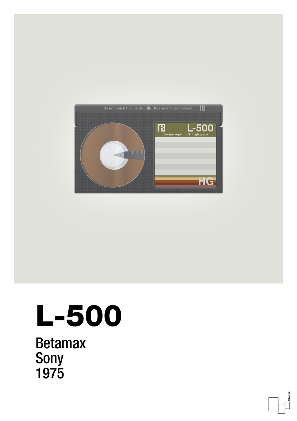 plakat: videobånd l-500 - painters white-Retro-A1two3